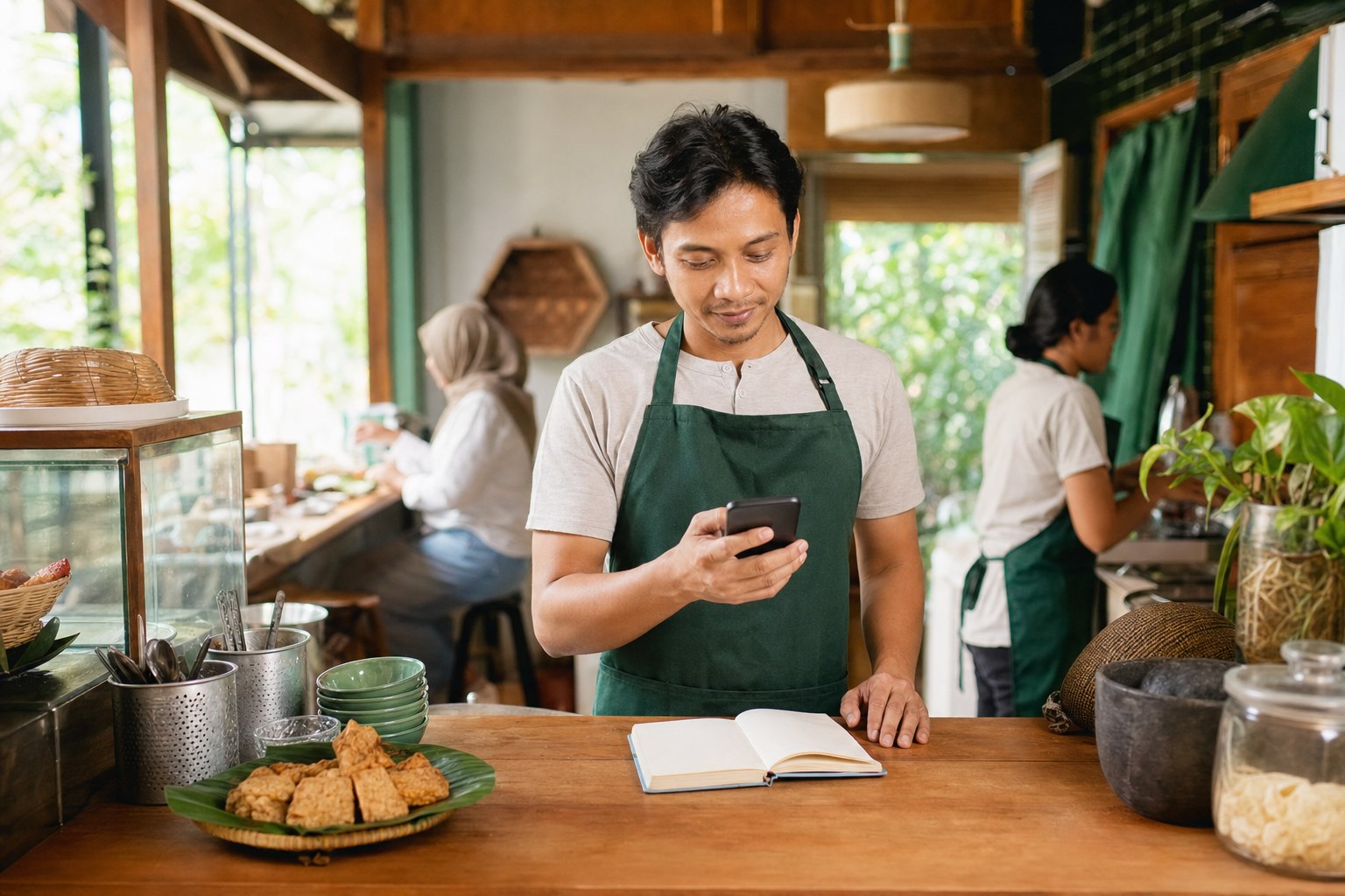 Pelaku usaha menggunakan layanan Simpanan Smart Mikro