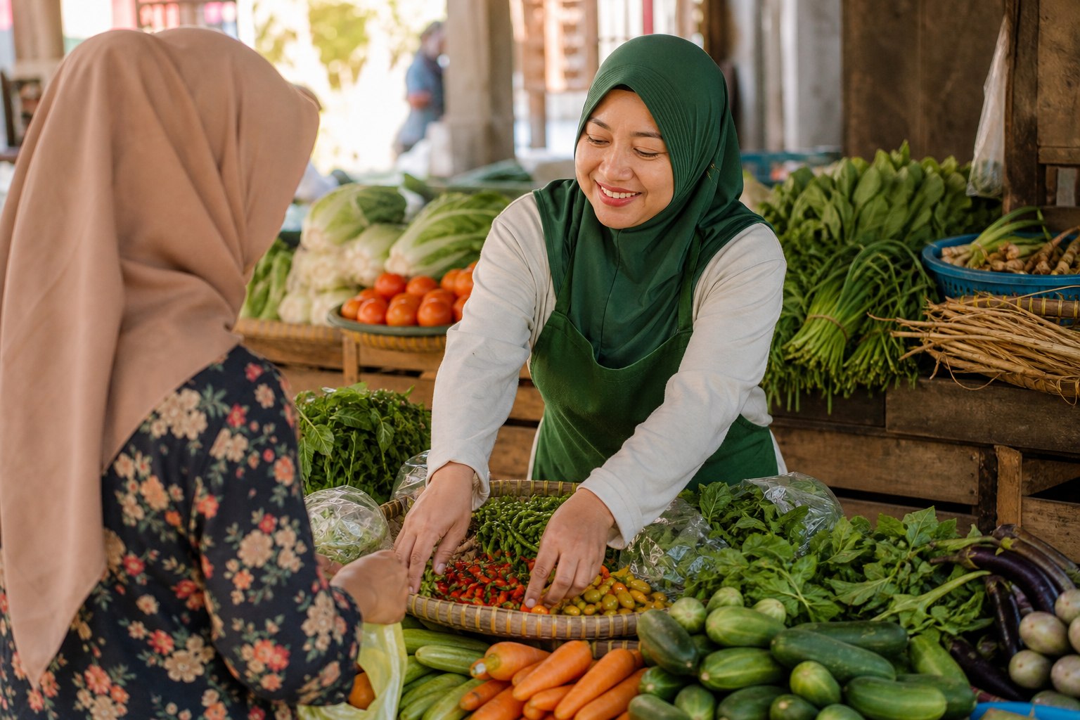 Pedagang pasar penerima pembiayaan Mikro Pintas